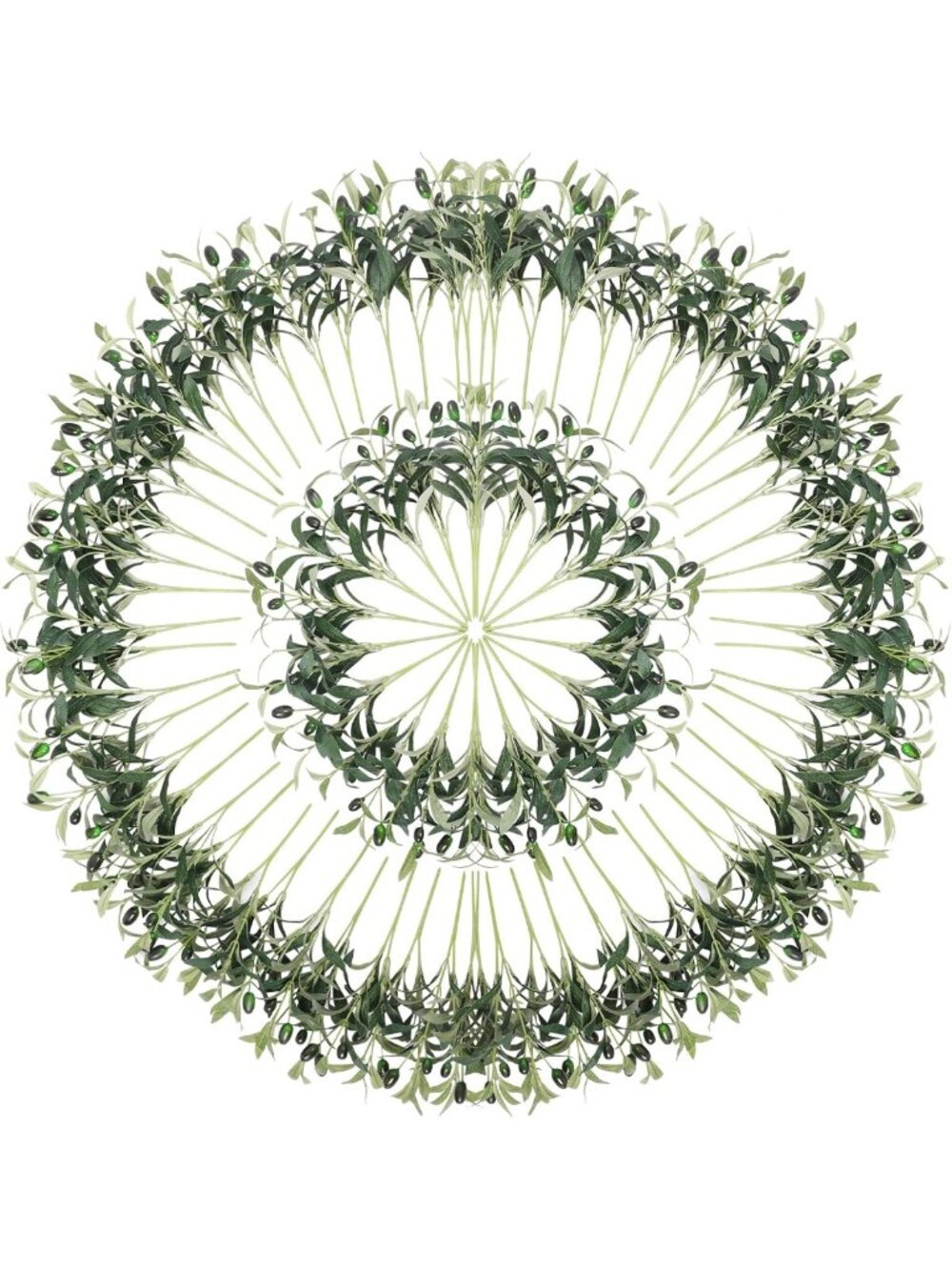 100PCS 10" Faux Olive Leaf Stems - Perfect for Wedding & Home Decor, Bulk Set